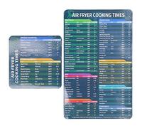 Air Fryer Cooking Times Chart, Magnetic Kitchen Magnet Sheet Cheat Cookware Frying Time Airfryer Quick Reference Guide Sticker Sheets Food Cook Temperature Accessories Compatible Most Fryers