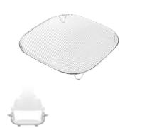 Air Fryer Crisper Rack for Ninja Crispi, 304 Stainless Steel Pan Air Fryer Plate Tray Replacement Part Dishwasher Safe Compatible with Ninja Crispi FN101/FN100/FN090/FN091/FN103 Accessories (Silver)
