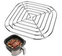 Air Fryer Crisper Rack, Stainless Steel Replacement Parts Grill Tray Plate Containers, Ninja Crispi Accessories for Ninja Crispi Compatible FN090 FN091 FN100 FN101 FN103 Series（21x21x1.5cm）