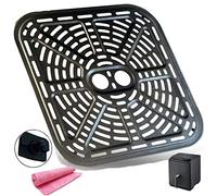 Air Fryer Crisper Tray for COSORI 6.8Quart Air Fryers, 9IN Square Premium Air Fryer Grill Pan Plate, Air Fryer Rack, Griller Grate Grid, Insert Pan for 6.8QT COSORI Air Fryers, Nonstick