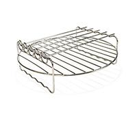 Air fryer Double Layer Round Rack with 5 Skewers Fitting XL Air Fryers（9in,Fit 5.3 QT or Above）