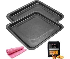 Air Fryer Drip Pan for Instants Vortex Plus COSORI 10QT Air fryer Oven, 2PCS Premium Rectangular Nonstick Oil Drip Tray for Instants Vortex Pro Innsky Chefman PowerXL Air Fryers, Dishwasher Safe