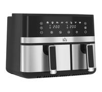 Air Fryer Dual Zone 8.5L Black Steel/PP 41.8x39.2x31.1cm Double Basket Pro