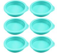 Air Fryer Egg Mould, 6 Pcs Air Fryer Egg Mould Silicone 4 inch, Nonstick Silicone Mold Moulds Mini Rainbow Cake Tins for Breakfast Household Kitchen Bake Tool