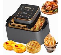 Air fryer Fryer Oven 1700W 12L with See-Through Window & Digital Touchscreen - Adjustable Time/Temp, Oil-Free Cooking, Removable Nonstick Basket