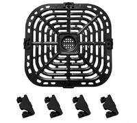Air Fryer Grill Pan and Rubber Bumpers Replacement for Instant 6qt, Supports Multiple Food Types and Protects Air Fryer Interior (A)