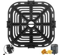 Air Fryer Grill Pan for COSORI Air Fryer Pro LE 5 Qt, Non-Stick 8.26’’*8.26’’Square Air Fryer Rack Replacement Parts Accessories Grill Plate Crisper Plate Tray with Rubber Bumpers, Dishwasher Safe