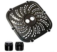 Air Fryer Grill Pan for PowerXL Air Fryers, Square Air Fryer Accessories for 8QT Tray Grill Plate for Vortex Pro Air Fryer Trays Crisper Plate Replacement Parts with Rubber Bumpers, Dishwasher Safe