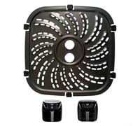 Air Fryer Grill Pan for PowerXL Air Fryers, Square Air Fryer Accessories Tray Grill Plate Crisper Plate Replacement Parts with Rubber Bumpers(24 * 24cm)