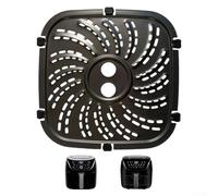 Air Fryer Grill Pan for PowerXL Air Fryers, Square Air Fryer Accessories Tray Grill Plate Crisper Plate Replacement Parts with Rubber Bumpers(19.4 * 19.2cm)