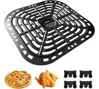 Air Fryer Grill Pan for Trays Air Fryer Basket Replacement for Vortex Plus 6QT, Airfryer Rack with 4 Rubber Bumpers Air Fryer Grill Plate, Dishwasher Safe (9.1x9.5inch)