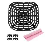 Air Fryer Grill Plate, Air Fryer Grill Pan Tray Rack Part with Rubber Feet for Instants Pot Vortex Plus 6QT, Air Fryer Accessories for Instants Gourmia GAF735 6QT Air Fryer,Non-Stick, Dishwasher Safe