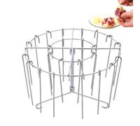 Air Fryer Grill Rack | Stainless Steel Barbecue Rack | Vertical Kitchen Kebab | Air Fryer Kebab Racks with 25 Skewers | Vertical Stand for Meat Skewers, Chicken Legs, Wings, Thighs