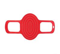 Air Fryer Lifting Tool for Safe Transfer of Cooked Foods with Silicone Sling (Red)
