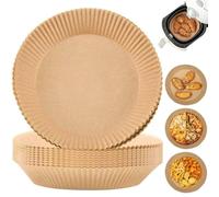 Air Fryer Liners 100 PCS | 6.3 Inch Round Air Fryer Paper Liners | Air Fryer Disposable Paper Liner, Oil-Proof,Water-Proof, Food Grade Parchment Paper for Baking Roasting Microwave