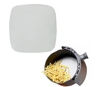 Air Fryer Liners, 100PCS 20.5cm Air Fryer Parchment Paper Liner, Perforated Parchment Paper Non-Stick Greaseproof Paper Square Parchment Liner for Baking Oven (White Non-Porous)
