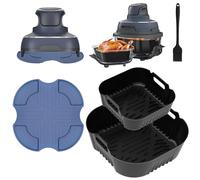 Air Fryer Liners Accessories for Ninja CRISPi Portable FN101UKGY, Reusable Silicone Liners and Heat-Resistant Mats Trivet for 4 QT & 6 Cups Container FN101UKSG FN101UKST FN101UKSTGD