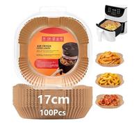 Air Fryer Liners, Air Fryer Paper Liners 100PCS, 6.7 Inch Square Disposable Parchment Paper for 3.5-6L Air Fryers, Non-Stick, Heat Resistant, Compatible with Most Air Fryer