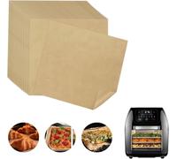 Air Fryer Liners Disposable Compatible with CHEFMAN 10 Qt Multifunctional Digital Air Fryer Accessories, Unbleached Parchment Paper, 200 PCS Square Non-Stick Baking Paper