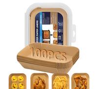 Air Fryer Liners Disposable Parchment Paper, 100PCS Liners Ninja Dual Air Fryer Accessories for AF300UK AF400UK, Non-Stick and Oil Proof for Easy Cleanup (20.5x13x4.5cm)