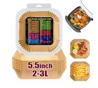 Air Fryer Liners for Midea Compact 2L Air Fryer, Mini Airfryer Liners 5.5 Inch for Chefman 2L, COSORI and Daewoo 2L Air Fryer, Disposable Air Fryer Parchment Paper Liners 100PCS