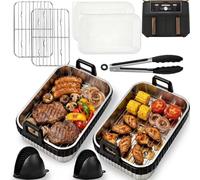 Air Fryer Liners Set（9-10L）for Ninja Dual Zone AF400UKCP/DZ400UK BPA-free