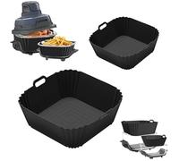 Air Fryer Liners Silicone，2 PCS Ninja Air Fryer Liners for Ninja CRISPi FN101UK, Rectangle Silicone Air Fryer Liner, Ninja Crispi Accessories 1.4L and 3.8L