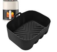 Air Fryer Liners, Silicone, Heat Resistant, 7.87x5.91x2.64 inches Food Grade, Rectangular Microwave Oven Tray Liner, Reusable Non Stick, Baking Helper, Ideal for Kitchen, Toaster, Vegetable
