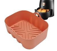 Air Fryer Liners, Silicone Microwave Tray, Heat Resistant Food Grade, Rectangular Oven Mat, Kitchen Tool for Toaster, Restaurant, Cooking, Baking, Home, 7.87x5.91x2.64 Inches
