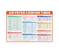 Air Fryer Magnetic Cheat Sheet, 12x8in Airfryer Accessories Cookbook Cooking Guide Strong Magnet Quick Reference Cook Times Chart for Frying Kitchen Appliances Oven Pot