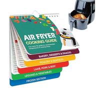 Air Fryer Magnetic Cheat Sheet Set Air Fryer Cheat Sheet Magnets Cooking Guide Booklet Air Fryer Cooking Times Chart Oven Cooking Pot Temp Guide Air Fryer Accessories Air Fryer Conversion Chart