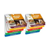 Air Fryer Magnetic Cheat Sheet Set - Air Fryer Cookbook Magnetic Cheat Sheet Set Cooking Times Chart - Books Instant Air Fryer Accessories Oven Cooking Pot Temp Guide (Air Fryer Cooker Guide - 2 Pack)
