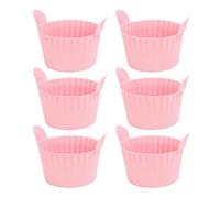 Air Fryer Muffin Moulds 6 Pieces Smooth Reusable Non-Stick Tool | Silicone Muffin Moulds for Mousse Brownie Pudding Muffins Egg Salad Sandwiches