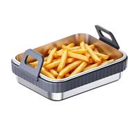 Air Fryer - Non-stick Heat Resistant Dish with Silicone Handle, Replacement Air Fryer Dish | For Barbecue, Meal Prep, Frying, Home Kitchen, Restaurant,
