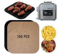 Air Fryer Parchment Paper Compatible with Ninja Speedi Airfryer, Pre-Cut Square Paper Liner Sheets for SF301 Speedy Rapid Cooker & Air Fryer, 6-Quart Capacity, 12-in-1 Disposable Sheets