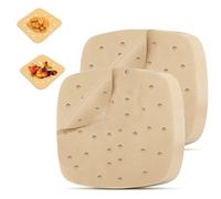 Air Fryer Parchment Paper Liners 8.5 inch, 200Pcs Perforated Air Fryer Liners Non Stick Square Air Fryer Paper for Cake Pan Basket Baking Ovening Steaming
