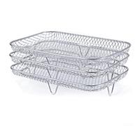 Air Fryer Rack 3 Tier Stainless Steel Stackable Grilling Grid for Dual for zone AF300UK AF400UK Cooking Accessories
