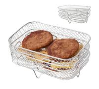 Air Fryer Rack for Oven | 3 Tier Mesh Roasting Rack Cooling Tray, Small Kitchen Appliances | Fryer Skewer Raack, Multifunctional Detachable Dehydrator Racks, Oven Grill Racks for Meat Fish Vegetables