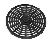 Air Fryer Replacement Grill Pan Parts, 304 Stainless Steel Air Fryer Grill Crisper Plate Tray Crisper Tray with Handle Oil Brush and 8 Fittings Nonstick Air Fryer Grill Plate (20CM)