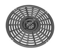 Air Fryer Replacement Grill Pan Parts, 304 Stainless Steel Air Fryer Grill Crisper Plate Tray Crisper Tray with Handle Oil Brush and 8 Fittings Nonstick Air Fryer Grill Plate (22CM)