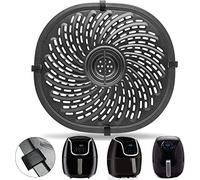 Air Fryer Replacement Parts for PowerXL Vortex 7 QT Air Fryer, Oval 10.1''*9.3'' Food Grade Stainless Steel Air Fryer Accessories Grill Pan Grill Plate Crisper Plate Tray Rack with Rubber Bumpers