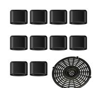 Air Fryer Rubber Bumpers,10 Pieces Air Fryer Tray Rubber Feet Replacement Parts Air Fryer Silicone Bumpers Rubber Heat Resistant Non-Scratch Protective Covers For Air Fryer Grill Pan Black