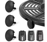 Air Fryer Rubber Bumpers for Ninja, 3 Pieces Replacement Reusable Heat Resistant Food Grade Silicone Air Fryer Rubber Feet Tabs Tips Parts Accessories for Ninja Air Fryer Grill Pan Plate Crisper Plate