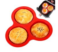 Air Fryer Silicone - 3 Cavity Cupcake Baking Pan | Muffin Pan with Air Fryer - for Microwave, Small Cakes, Puddings, Cake, Breakfast, Tortin