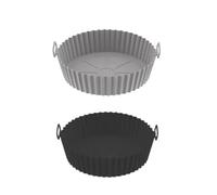 Air Fryer Silicone Liners Basket Round - Reusable Non-Stick Pans for Ninja COSORI Gourmia Phillip 3-5 QT Air Fryer Baskets, Microwave Baking Tray Oven Accessories (Top 8", Bottom 6.8")