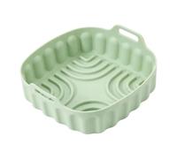 Air Fryer Silicone Liners Heat-Resistant Tray with Handle and Divider | Air Fryer Baking Mat for Home Apartment Breakfast Family Gatherings Friends Parties