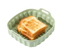 Air Fryer Silicone Liners Heat-Resistant Tray with Handle and Divider | Air Fryer Baking Pan for Home Apartment Breakfast Family Gatherings Friends Parties