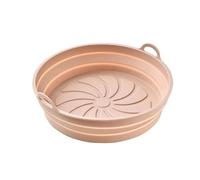 Air Fryer Silicone Mat Air Fryer Silicone Pot Square Foldable Liners Pad Replacement of Flammable Parchment Liner Paper(Light Yellow)