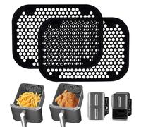 Air Fryer Splatter Screen,2 Pcs Silicone Splatter Guard for Ninja SL400EU SL300EU,Reusable Air Fryer Anti-Splatter Mesh,5.11×3.62in Non-Stick Air Fryer Splash Guard
