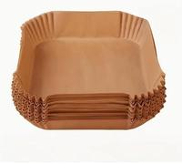 Air Fryer Square Baking Paper, 50 Pieces, 23cm, Oil Resistant, Non-Stick Parchment Liner, Compatible with COSORI, Ninja, Instant, Power XL, Russell Hobbs, Gourmia